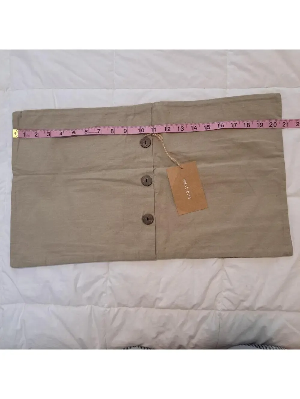 West Elm Tan And Gold Tone Pillow Case Lot Of 2 12×20 Rustic Chic Boho Decor